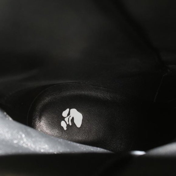 Off-White™ Sz 38 Black Leather Ziptie Bootie 106of14 - Picture 10 of 12